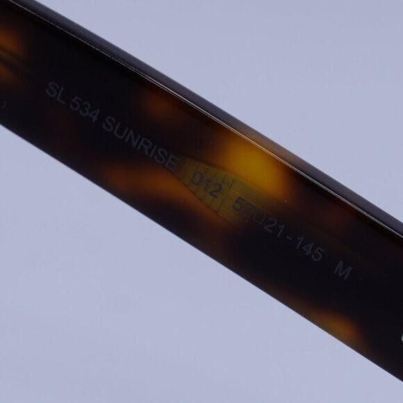 Saint Laurent SL534 SUNRISE 012 Sunglasses Havana Rectangle Frame, Brown Lenses - Picture 6 of 10